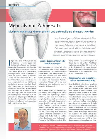 Artikel lesen (PDF) - Dr. Günther Schlimbach