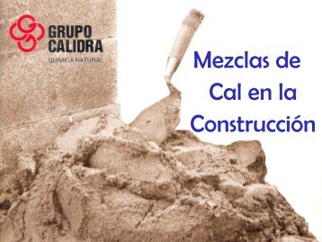 Mezclas de Cal - Calidra - Anfacal