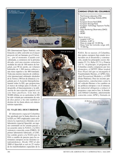 revista de aeronáutica y astronáutica nº 782 - abril 2009 - Portal de ...