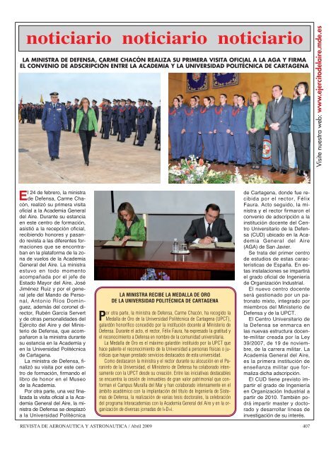 revista de aeronáutica y astronáutica nº 782 - abril 2009 - Portal de ...