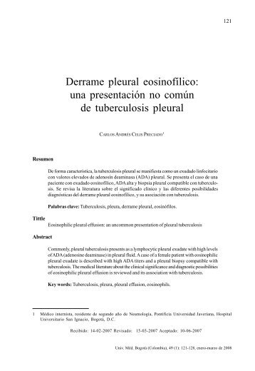 Derrame pleural eosinofílico - Pontificia Universidad Javeriana