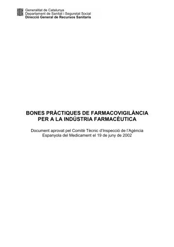 Bones pràctiques de farmacovigilància per a la indústria farmacèutica