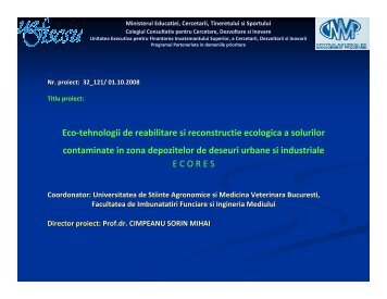 Eco-tehnologii de reabilitare si reconstructie ecologica a ... - CNMP
