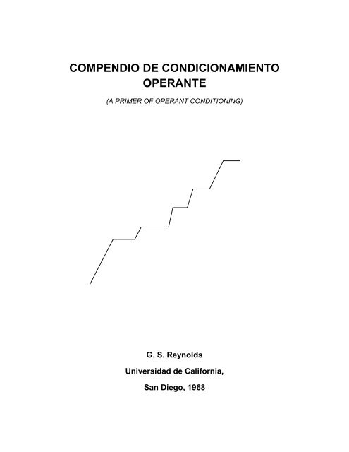 Compendio de condicionamiento operante. G. S. ... - Conductitlan