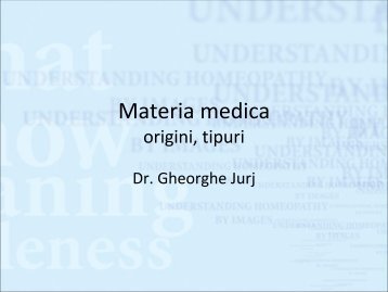 Materia medica tipur.. - Dr. Gheorghe Jurj - Homeopatie