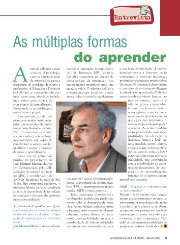 As múltiplas formas do aprender - Universidade Castelo Branco