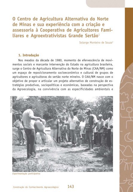 Construção do conhecimento agroecológico - Ministério do ...