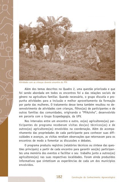 Construção do conhecimento agroecológico - Ministério do ...