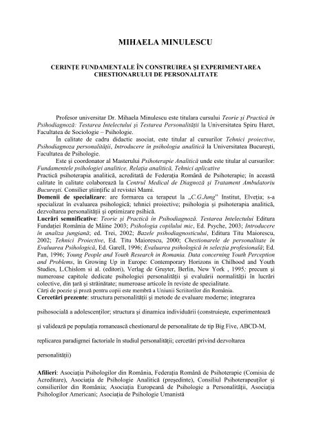 Structura personalitatii