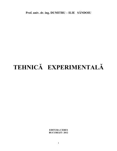 TEHICA EXPERIMENTALA.pdf - Facultatea de Horticultura