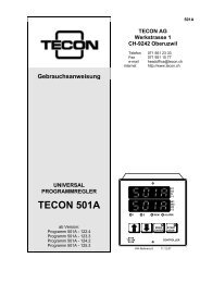 Gebrauchsanweisung UNIVERSAL ... - Tecon AG