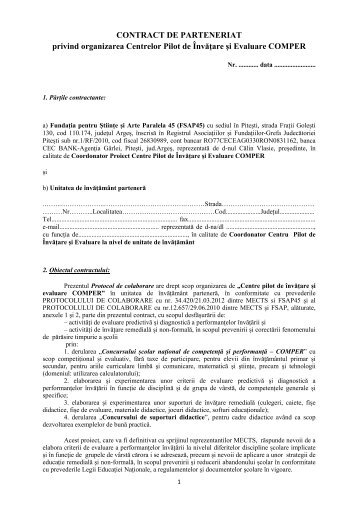 contract de parteneriat - centru comper - Concursurile Comper