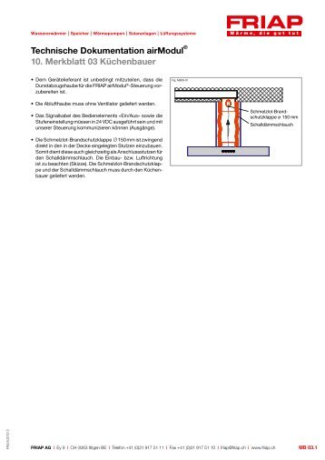 Technische Dokumentation airModul® 10. Merkblatt 03 ... - Friap AG