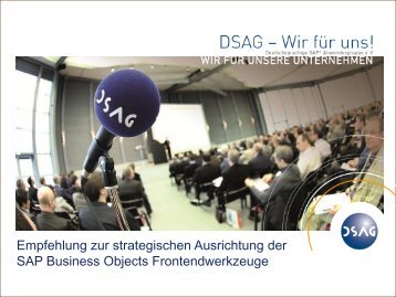 Empfehlung zur strategischen Ausrichtung der SAP ... - DSAG