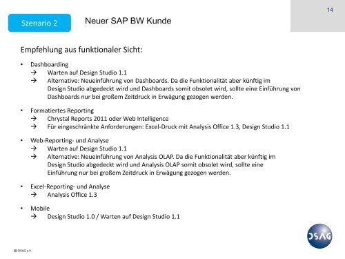 Empfehlung zur strategischen Ausrichtung der SAP ... - DSAG