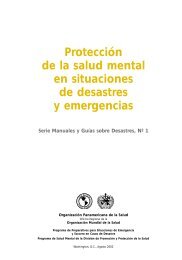Protección de la salud mental en situaciones de desastres y emergencias