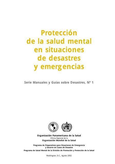 Protección de la salud mental en situaciones de desastres y emergencias