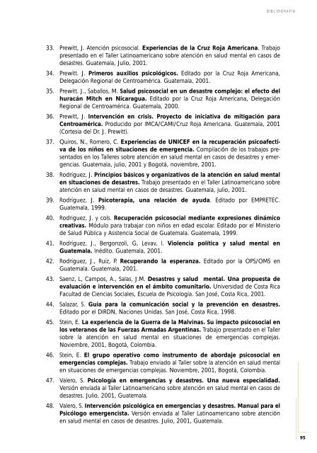 Protección de la salud mental en situaciones de desastres y emergencias