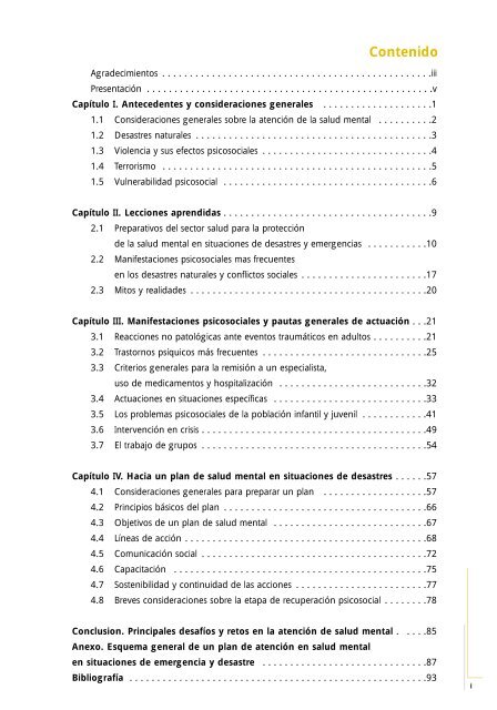 Protección de la salud mental en situaciones de desastres y emergencias