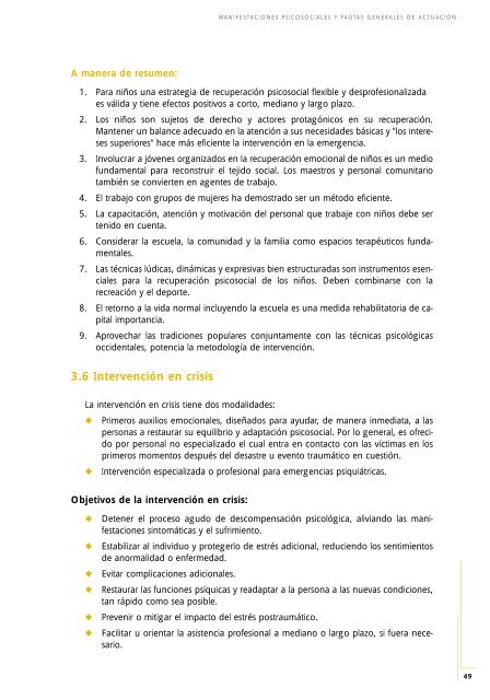 Protección de la salud mental en situaciones de desastres y emergencias