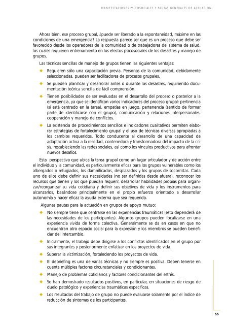 Protección de la salud mental en situaciones de desastres y emergencias