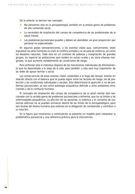 Protección de la salud mental en situaciones de desastres y emergencias