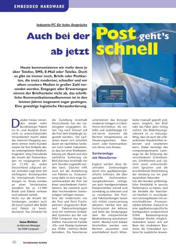 Auch bei der Postgeht's ab jetzt schnell - DSM Computer