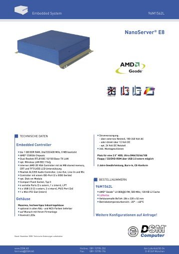 NanoServer® E8 - DSM Computer