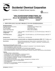 veiligheidsinformatieblad acl® 60 desinfecteren korrels - Oxy
