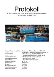 31. INTERNATIONALES FÖRDE-MASTERS-SCHWIMMFEST am ...