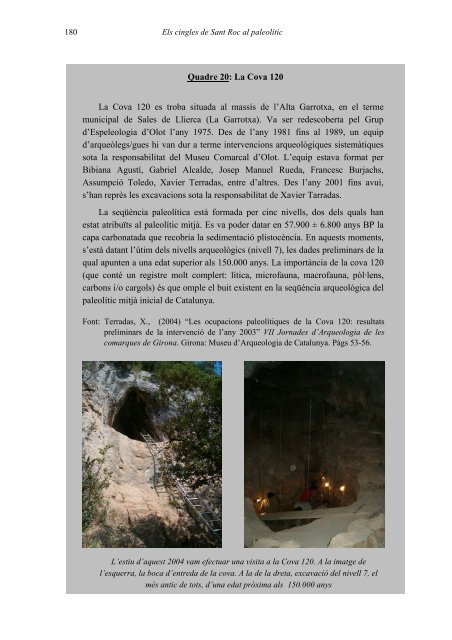 Els cingles de Sant Roc al paleolític - Associació Arqueològica de ...