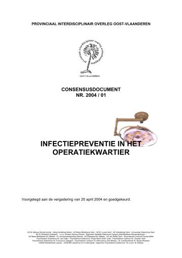 Infectiepreventie in het operatiekwartier - Health.fgov.