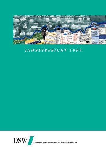 J A H R E S B E R I C H T 1 9 9 9 - DSW