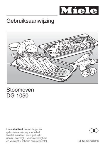 Gebruiksaanwijzing Stoomoven DG 1050 - miele Miele