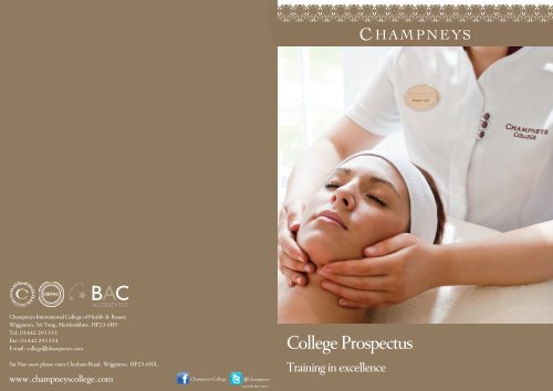 Download acopy of Champneys College prospectus