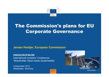 Jeroen Hooijer, European Commission - DSW