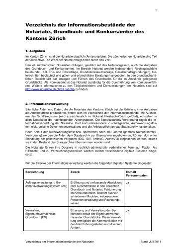 PDF, 46 kB - Notariate, Grundbuch - Kanton Zürich