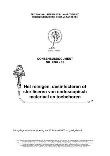 Het reinigen, desinfecteren en steriliseren van ... - Health.fgov.