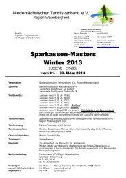 Sparkassen-Masters Winter 2013 - Deutscher Tennisverein Hameln