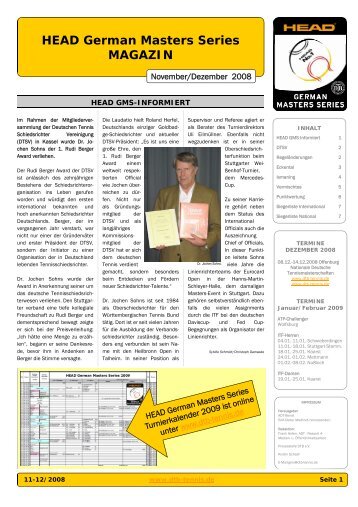 HEAD-GMS-Newsletter 11-12/2008 - Deutscher Tennis Bund