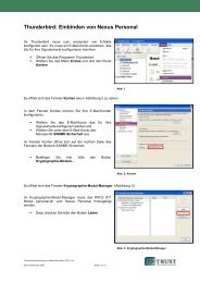 Thunderbird Einbindung von NexusPersonal_FAQ_V1.0 - D-Trust