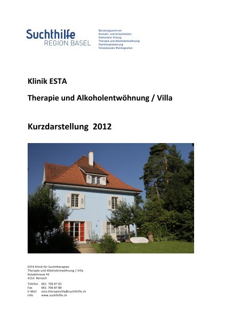 Klinik ESTA Therapie und Alkoholentwöhnung / Villa ...