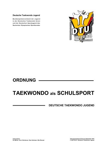 Taekwondo als Schulsport - Deutsche Taekwondo Union