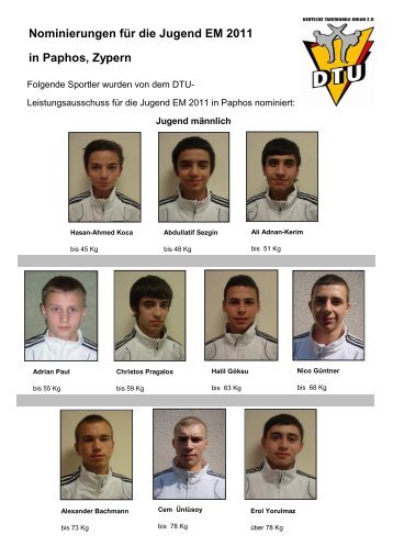 Nominierungen für die Jugend EM 2011 in ... - Taekwondo NMS
