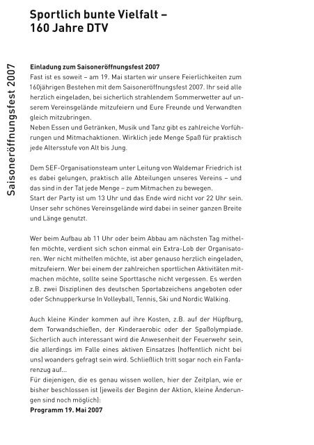 Ausgabe 02 2007 - Düsseldorfer Turnverein von 1847 eV
