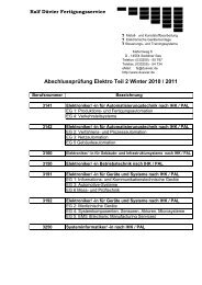 Abschlussprüfung Elektro Teil 2 Winter 2010 / 2011 - Ralf Düvier