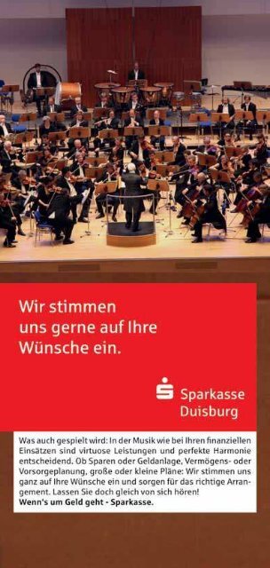 Programmheft - Die Duisburger Philharmoniker