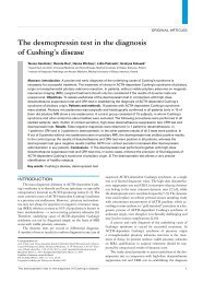 The desmopressin test in the diagnosis of Cushing's disease