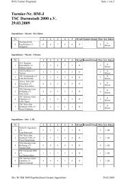 Turnier-Nr. HM-J TSC Darmstadt 2000 e.V. 29.03.2009 - DVG