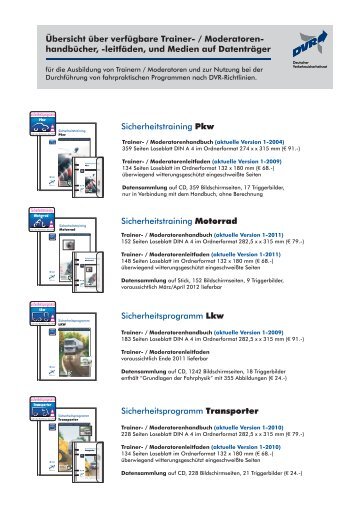 Trainer- / Moderatorenhandbuch - DVR